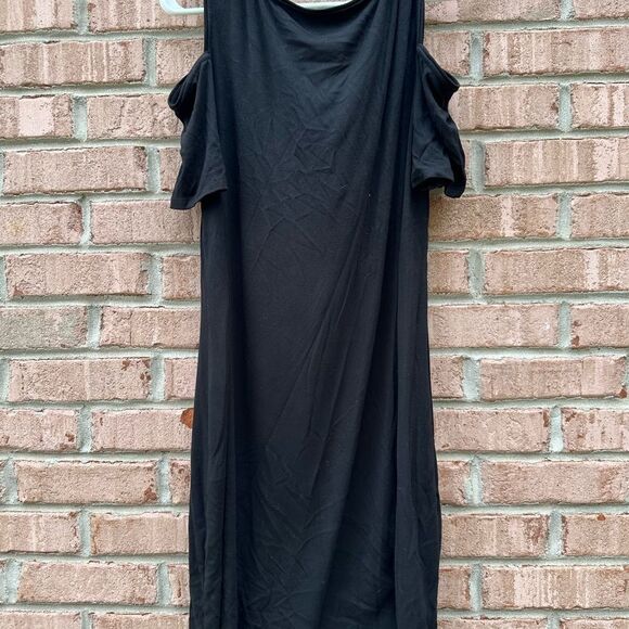 WHBM Black Cold Shoulder Dress - Picture 4 of 4